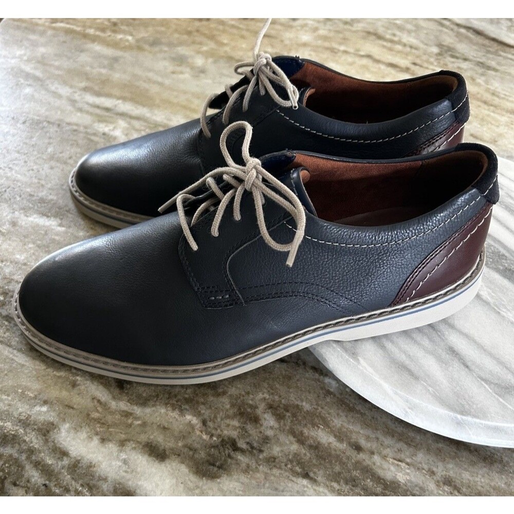 Clarks Men’s Radcliff Low Lace up Oxfords Navy Blue Leather 11 M - NEW No Box